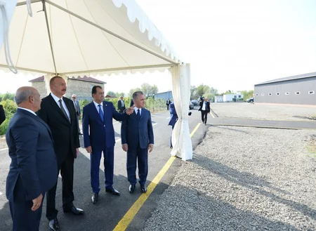 Prezident İlham Əliyev Lənkəranda çəltik zavodunun açılışını edib