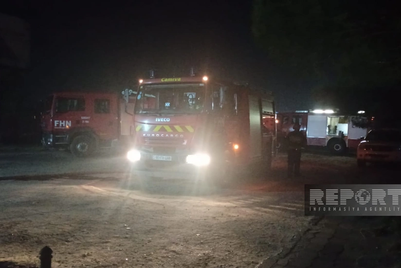 Neftqazavtomat Elmi-İstehsalat Müəssisəsinin inzibati binasındakı yanğın söndürülüb - YENİLƏNİB