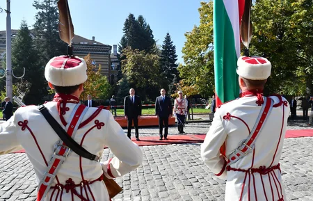 Sofiyada Prezident İlham Əliyevin rəsmi qarşılanma mərasimi olub
