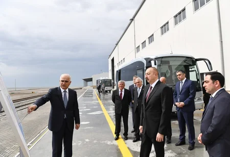 Prezident İlham Əliyev Bakı Beynəlxalq Dəniz Ticarət Limanı Kompleksinin açılışında iştirak edib - YENİLƏNİB