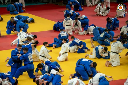 Quba Olimpiya İdman Kompleksində cüdoçuların beynəlxalq təlim-məşq toplanışı davam edir