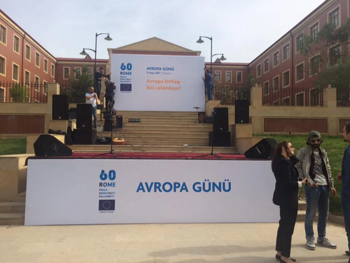 Avropa İttifaqı azərbaycanlı məcburi köçkünlərlə birlikdə Avropa Gününü qeyd edir