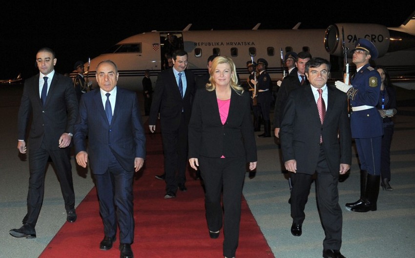 Xorvatiya prezidenti Azərbaycana rəsmi səfərə gəlib