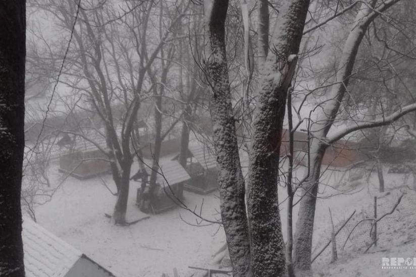 В Гахском районе выпал снег - ФОТО - ВИДЕО