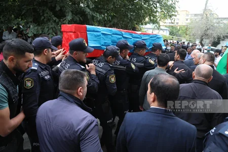 Erməni terroru nəticəsində həlak olan polis serjantı dəfn olunub - YENİLƏNİB-2