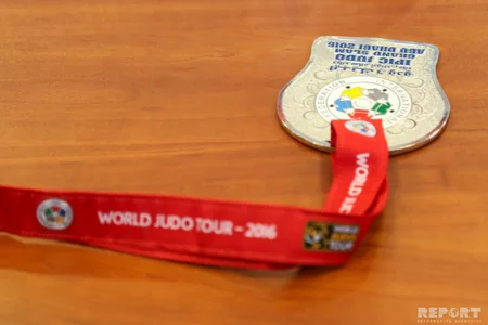 Böyük Dəbilqə turnirində bir dəst medal qazanan Azərbaycan cüdoçuları ilə görüş keçirilib - FOTO