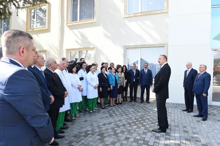 ​Prezident İlham Əliyev Göyçayda bir sıra obyektlərin açılışında iştirak edib