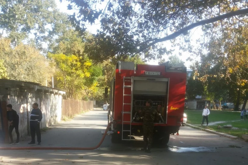 Mingəçevirdə uşaq bağçasında yanğın olub - FOTO