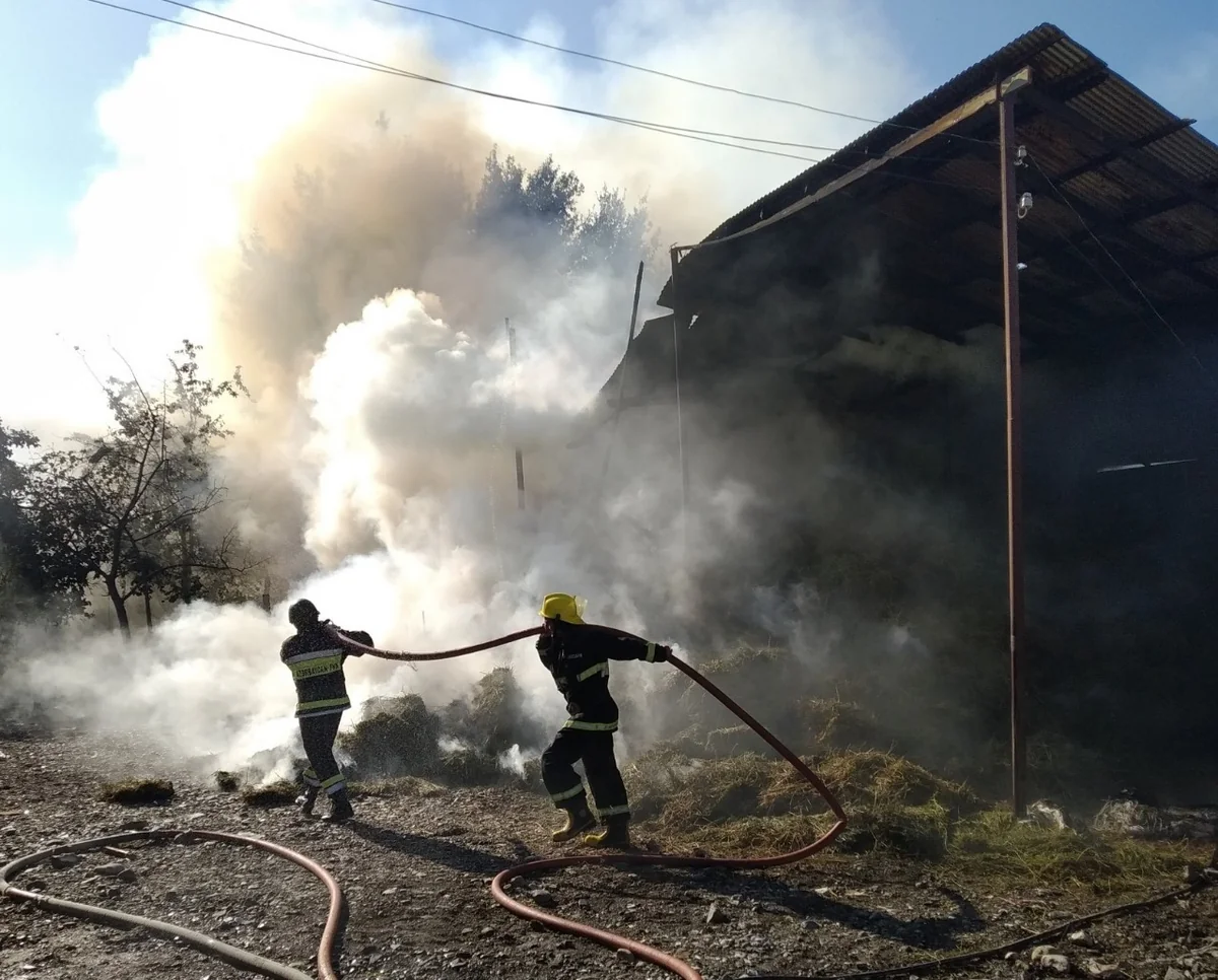 Artillery shells fired by Armenia cause fires in civilian facilities