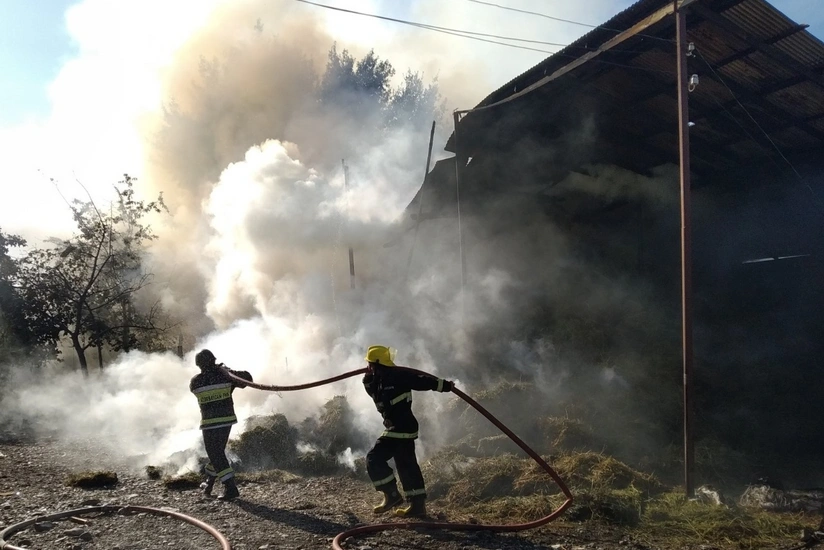 Artillery shells fired by Armenia cause fires in civilian facilities