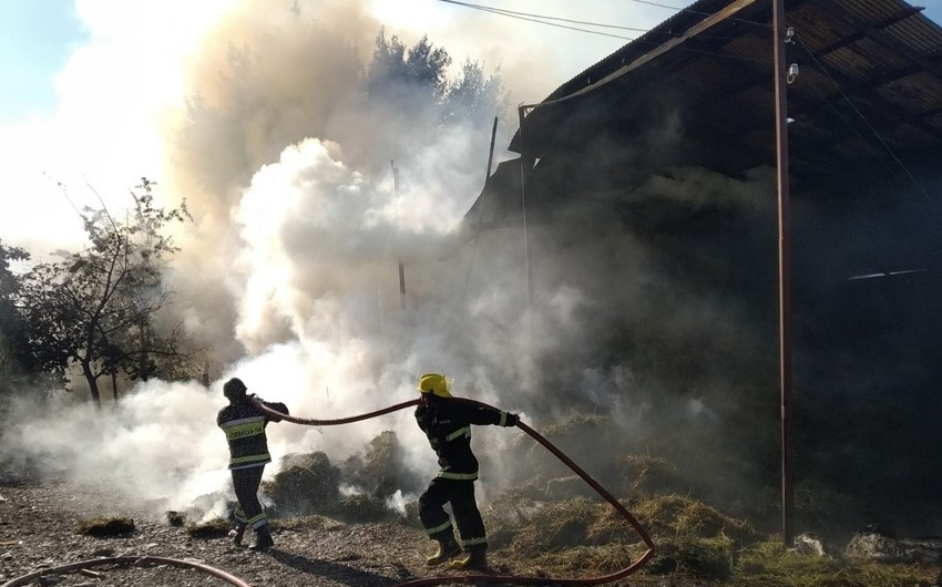 Artillery shells fired by Armenia cause fires in civilian facilities