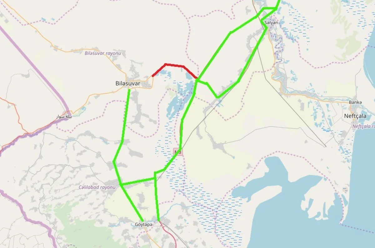 Biləsuvar yolunda hərəkət məhdudlaşdırılacaq
