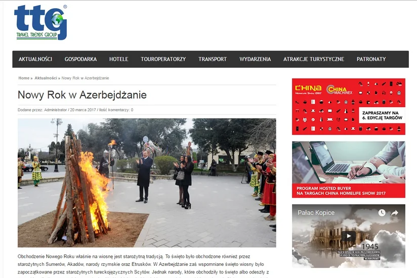 Polşa mətbuatında Novruzla əlaqədar “Azərbaycanda Yeni il” başlıqlı məqalə dərc edilib