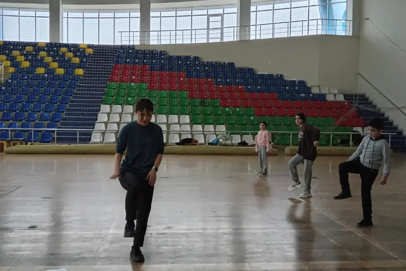 Qusar Olimpiya İdman Kompleksində ilk dəfə qış idman növü üzrə məşqlər keçirilir