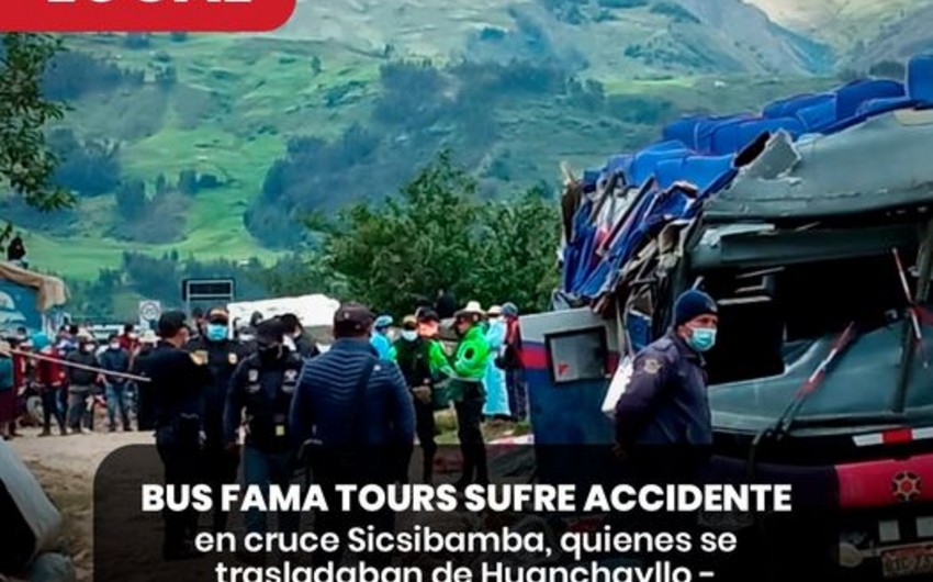 At least 20 dead in bus accident in Peru