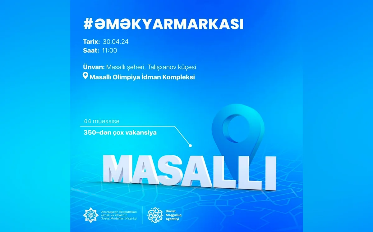 Masallıda əmək yarmarkası keçiriləcək 