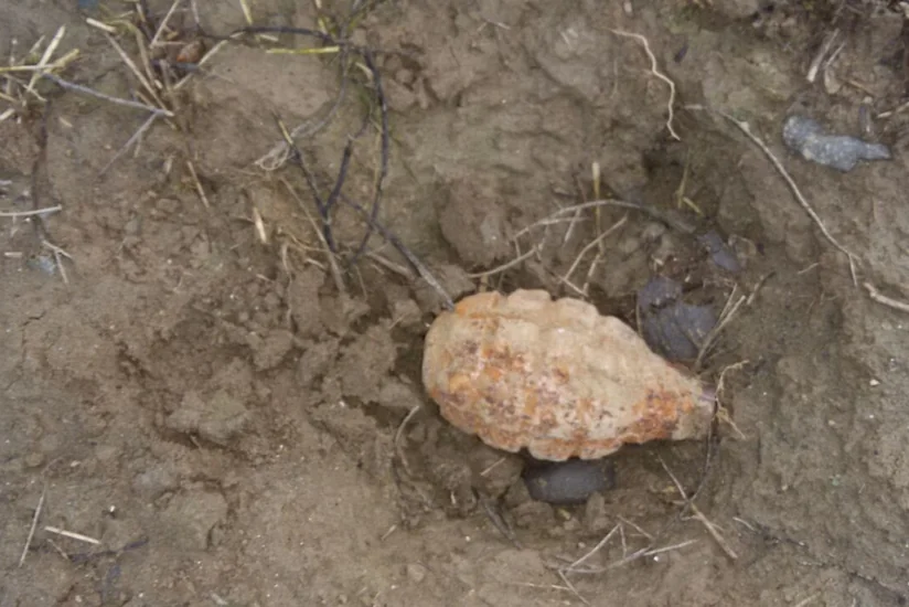 Goranboyda yol kənarından əl qumbarası aşkar edilib