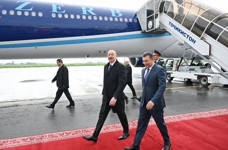 President Ilham Aliyev arrives in Tajikistan for state visit