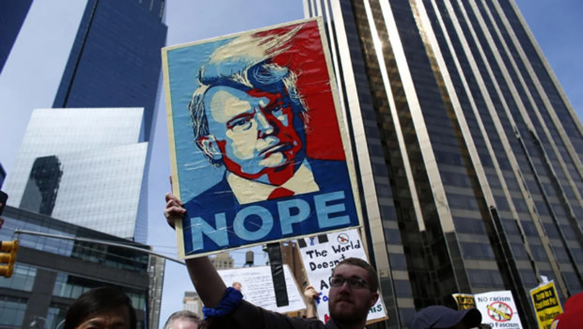 Police, supporters and protesters clash at Donald Trump rally in San Diego