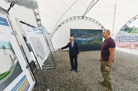 President views work carried out at Gorchu power substation in Lachin