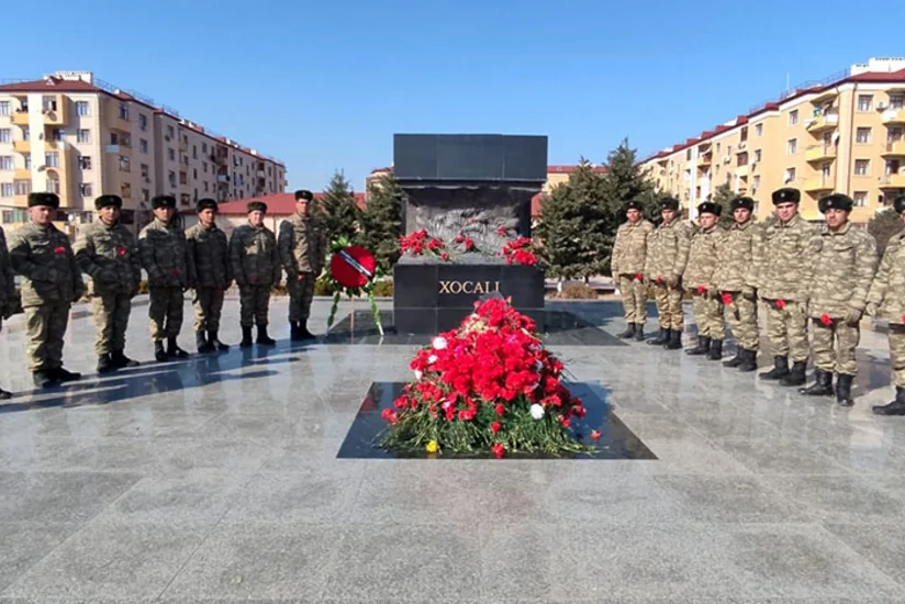 Azərbaycan Ordusunda Xocalı soyqırımının 31-ci ildönümü ilə əlaqədar silsilə tədbirlər keçirilib
