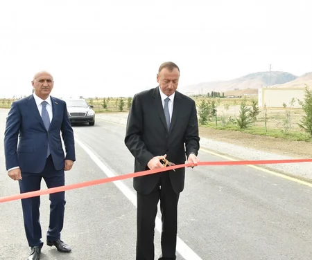 Prezident İlham Əliyev Siyəzən-Məşrif avtomobil yolunun açılışında iştirak edib - FOTO