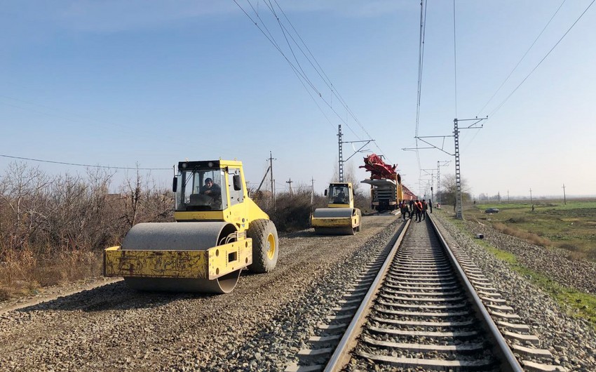 Repair on Shamkir-Alabashli railway line underway