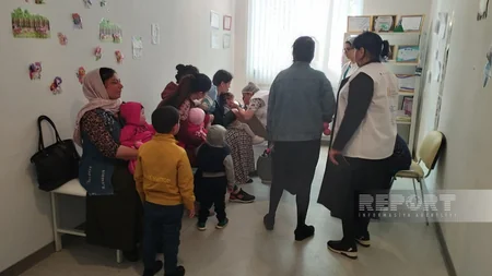 Qobustanda ÜST və UNICEF-in immunlaşdırma kampaniyası çərçivəsində yüzdən çox uşaq peyvənd olunub