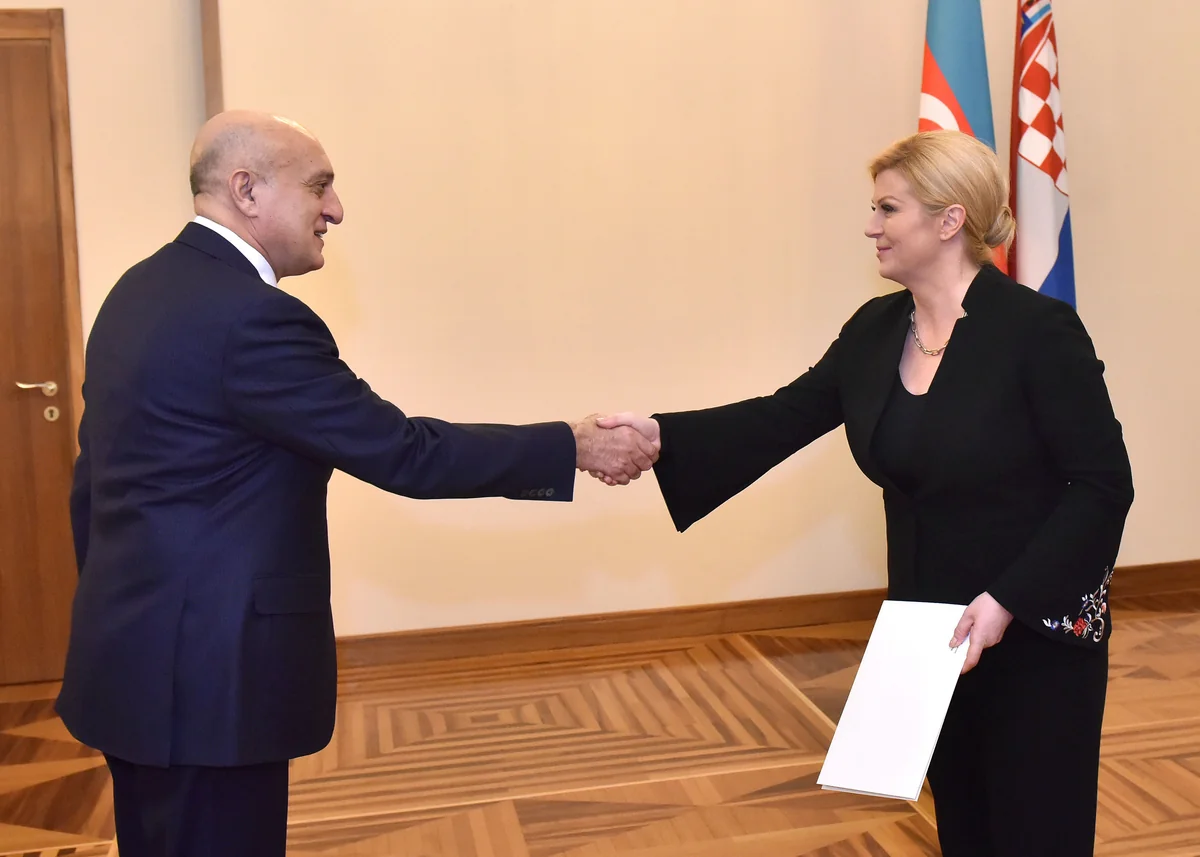 Azərbaycan səfiri etimadnaməsini Xorvatiya prezidentinə təqdim edib