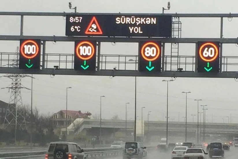 Bakının 2 avtomagistralında sürət həddi endirilib