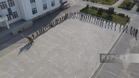 Kürdəmirdə Zəfər Günü münasibətilə fləş-mob keçirilib