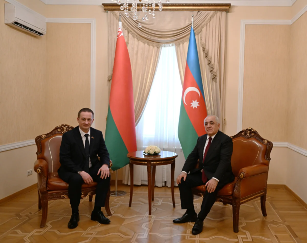 Azərbaycan və Belarus Baş nazirlərinin təkbətək görüşü keçirilir