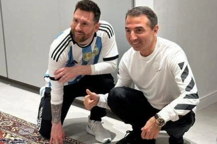 Azerbaijani businessman visits Messi on his birthday