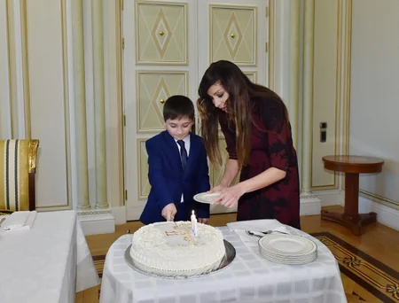 ​Azərbaycan Prezidenti Gəncənin 11 yaşlı sakini ilə görüşüb