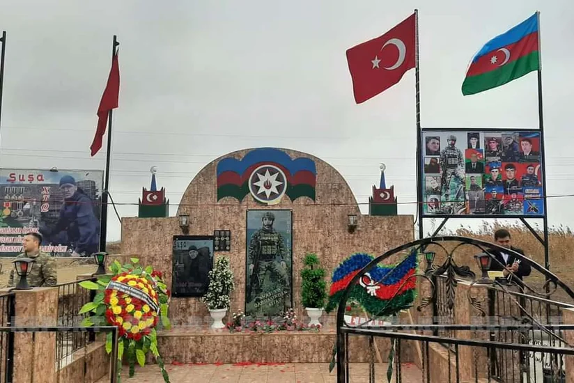 Biləsuvarda Vətən müharibəsi şəhidinin abidə kompleksi açılıb