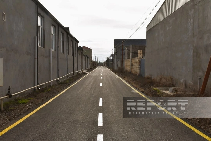 İmişlidə şəhid ailələri yaşayan kənddaxili yollar asfaltlanıb