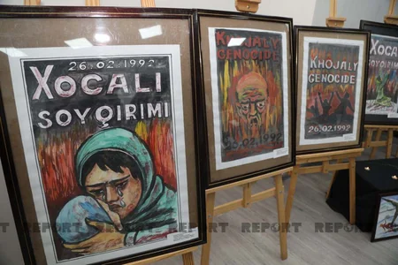 Şagirdlərin Xocalı soyqırımı ilə bağlı hazırladığı kompozisiya təqdim edilib