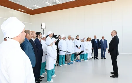 Prezident İlham Əliyev Pirallahı Sənaye Parkında şpris istehsalı zavodunun açılışında iştirak edib - ƏLAVƏ OLUNUB