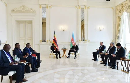 Azerbaijani, Zimbabwean presidents met