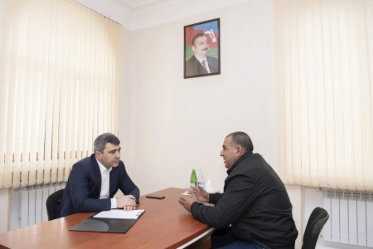 Kənd təsərrüfatı naziri Xaçmazda vətəndaşlarla görüşüb