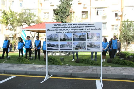 “Bizim həyət” layihəsi çərçivəsində daha bir həyət abadlaşdırılıb