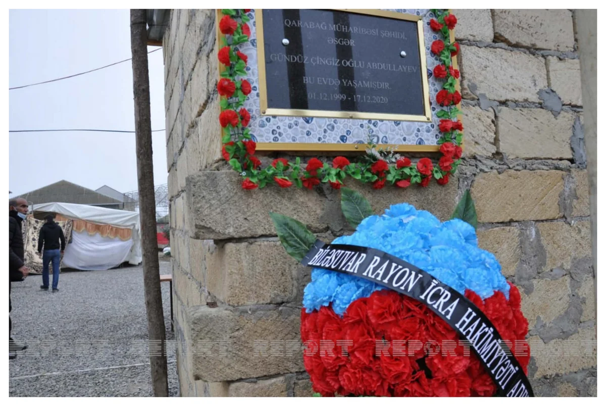 Vətən müharibəsi şəhidinin Xatirə lövhəsinin açılışı olub 