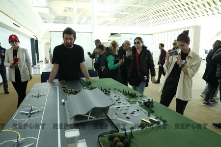 Gürcüstan nümayəndə heyəti Füzuli hava limanında olub