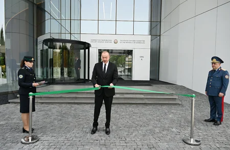 Prezident İlham Əliyev DGK-nın yeni inzibati binasının açılışında iştirak edib