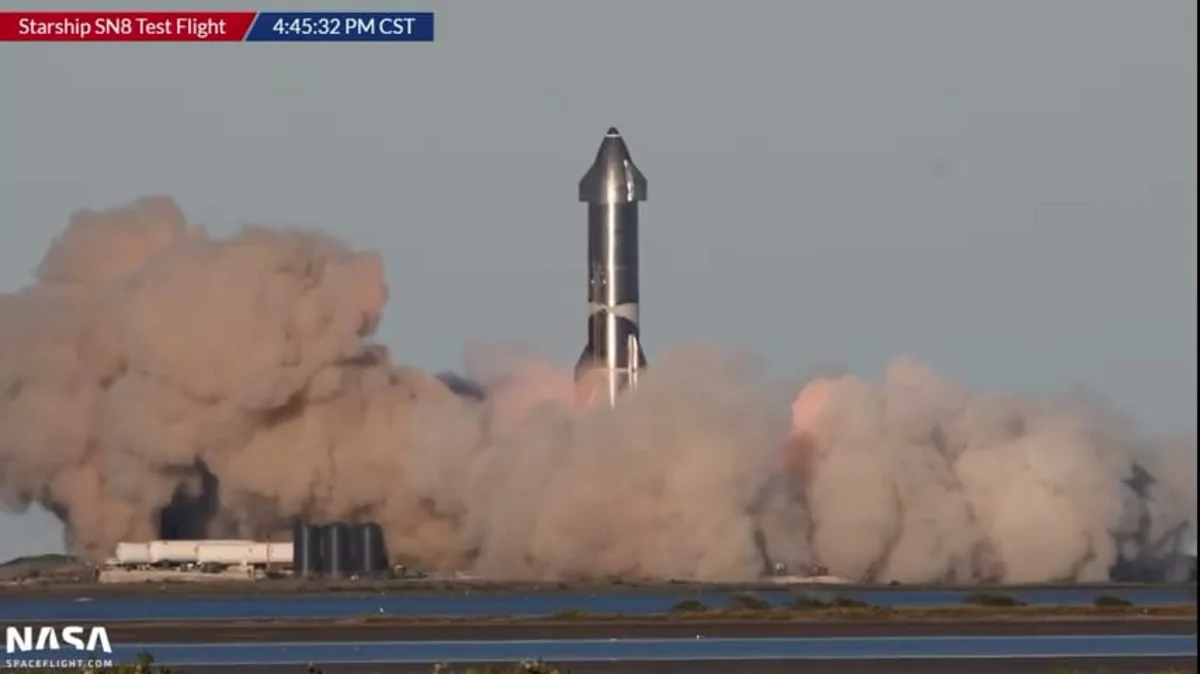 Прототип Starship разбился после испытательного полета