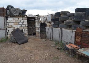 Abandoned combat position near Garakand settlement of Khojavand