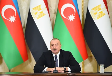 Presidents of Azerbaijan, Egypt make press statements