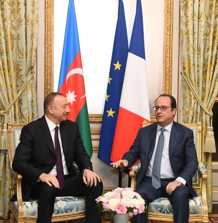 Azərbaycan və Fransa prezidentlərinin görüşü olub