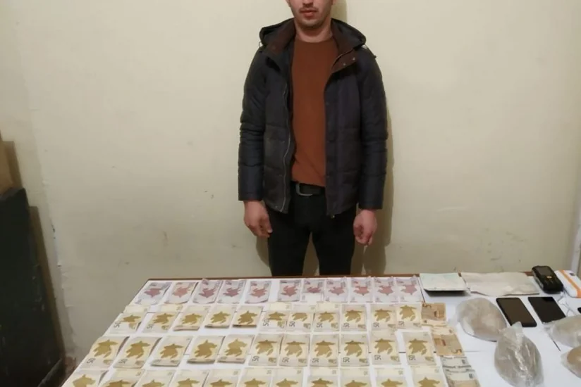 Azərbaycan sərhədini qanunsuz keçərək külli miqdarda narkotik gətirən şəxs tutulub
