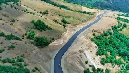 Laçın şəhərindən yan keçən yeni avtomobil yolunun tikintisi yekunlaşır